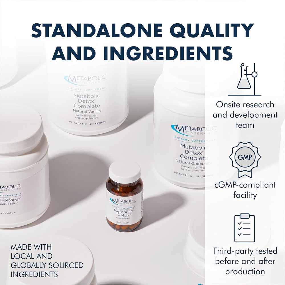 Front label of Metabolic Maintenance L-Glutathione with product details.