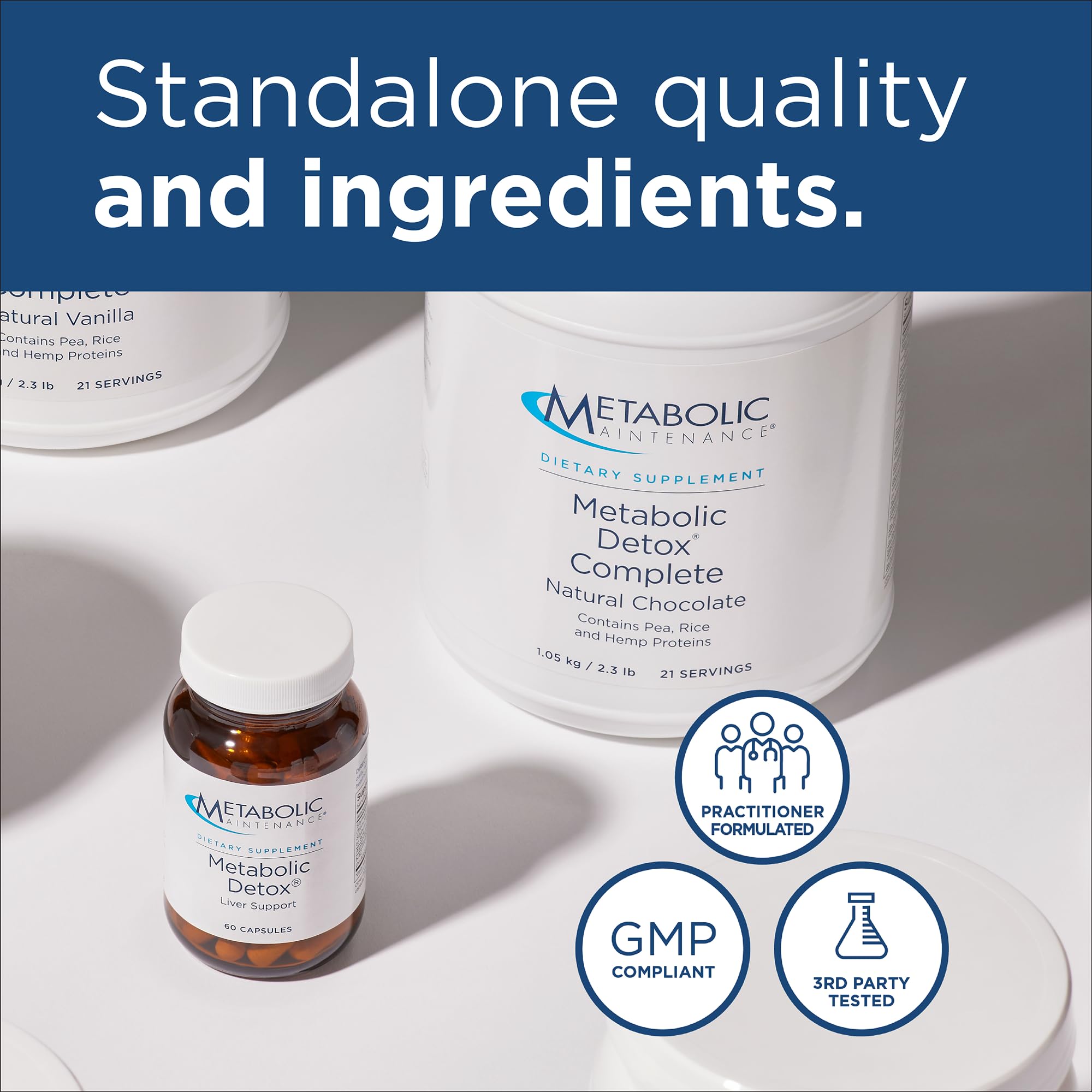 Front packaging of Metabolic Maintenance magnesium citrate capsules highlighting purity and potency
