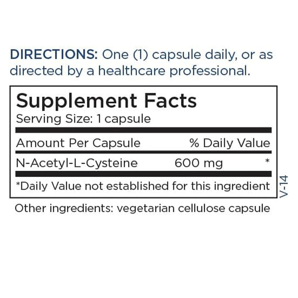 Metabolic Maintenance NAC 600 mg capsules emphasize immune support and daily wellness.