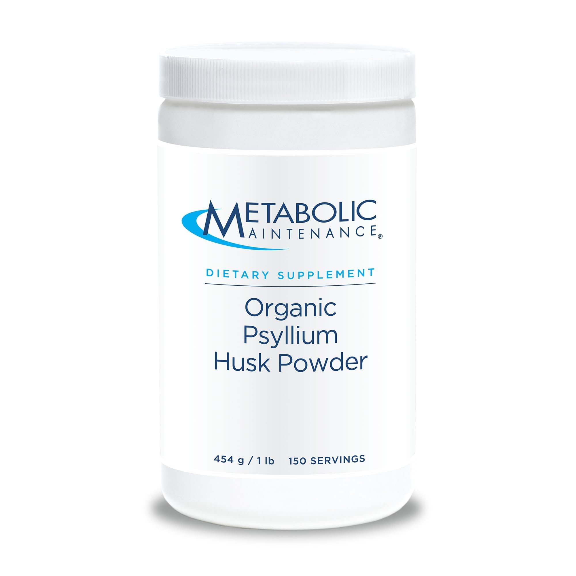 Metabolic Maintenance Psyllium Husk Powder bottle promotes daily soluble fiber support.