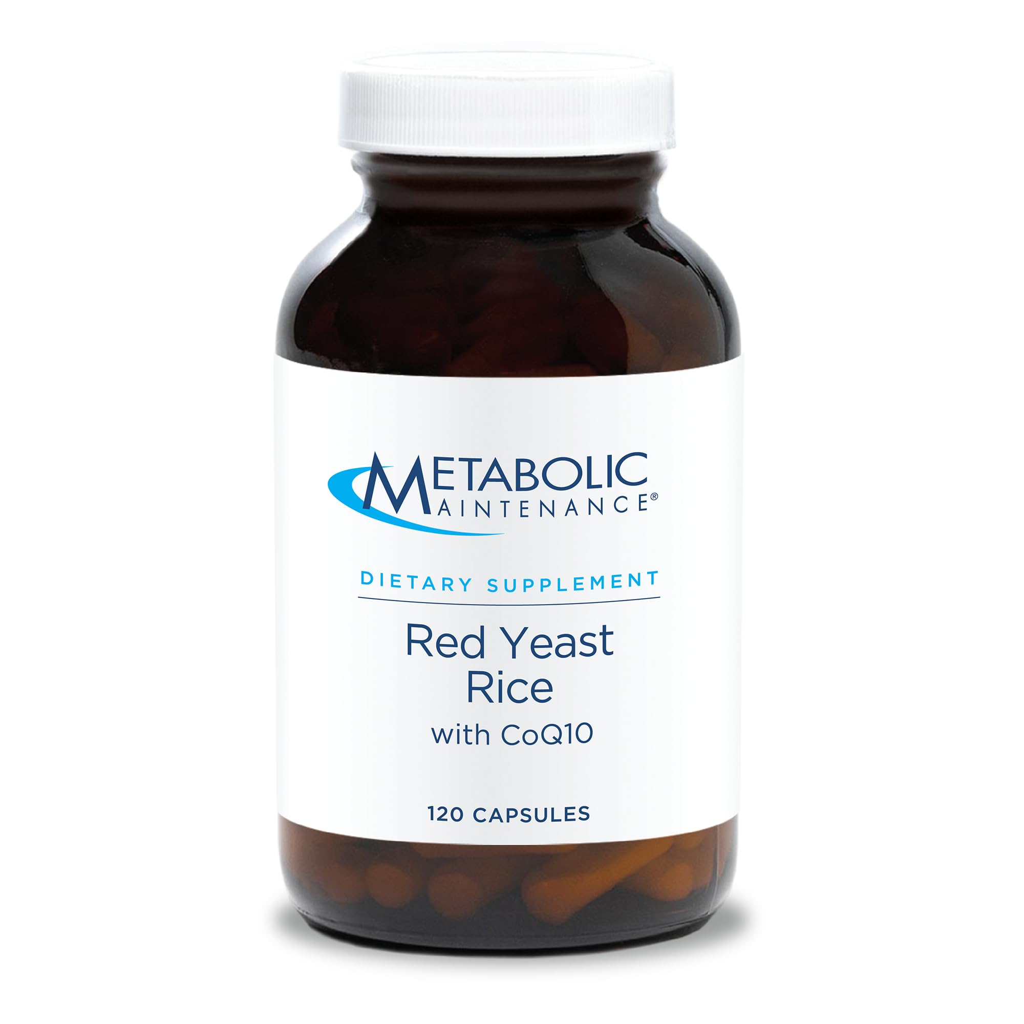 Metabolic Maintenance Red Yeast Rice CoQ10 bottle highlighting cardiovascular support