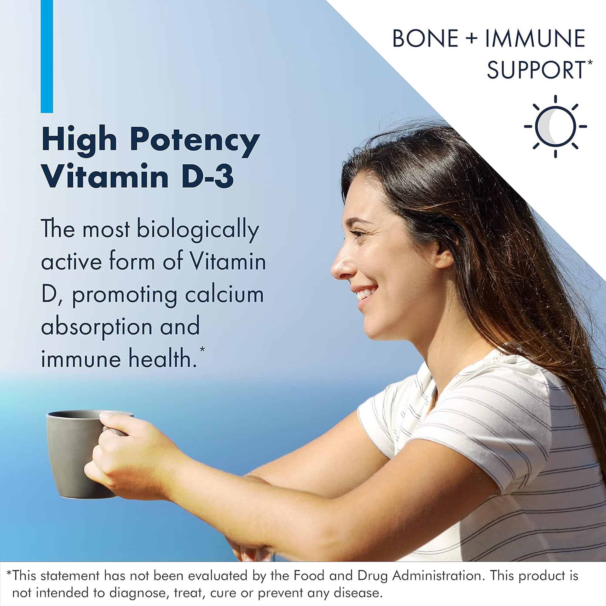 Metabolic Maintenance Vitamin D3 ingredients panel with vitamin C cofactor.