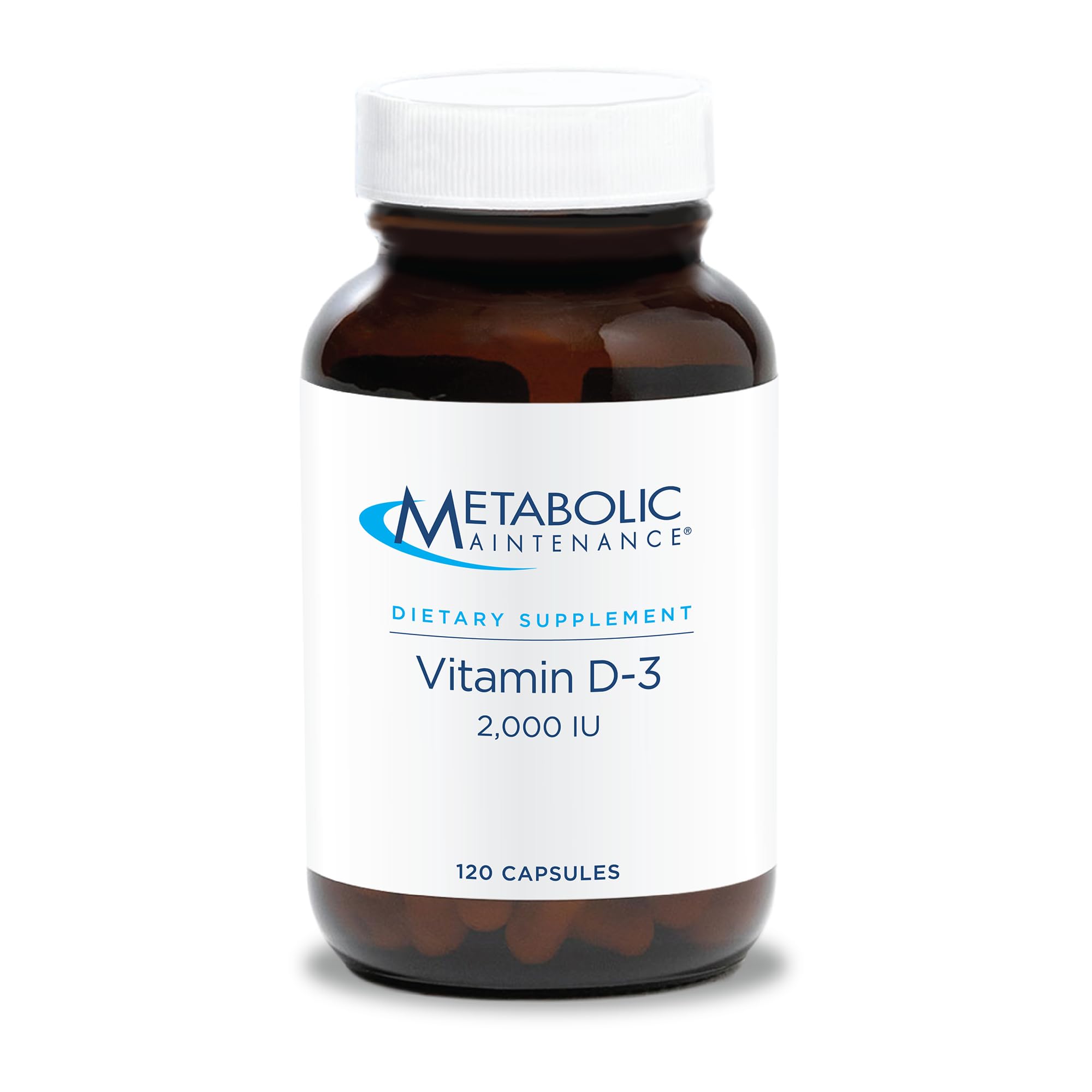 Metabolic Maintenance Vitamin D-3 2000 IU bottle for daily bone support.