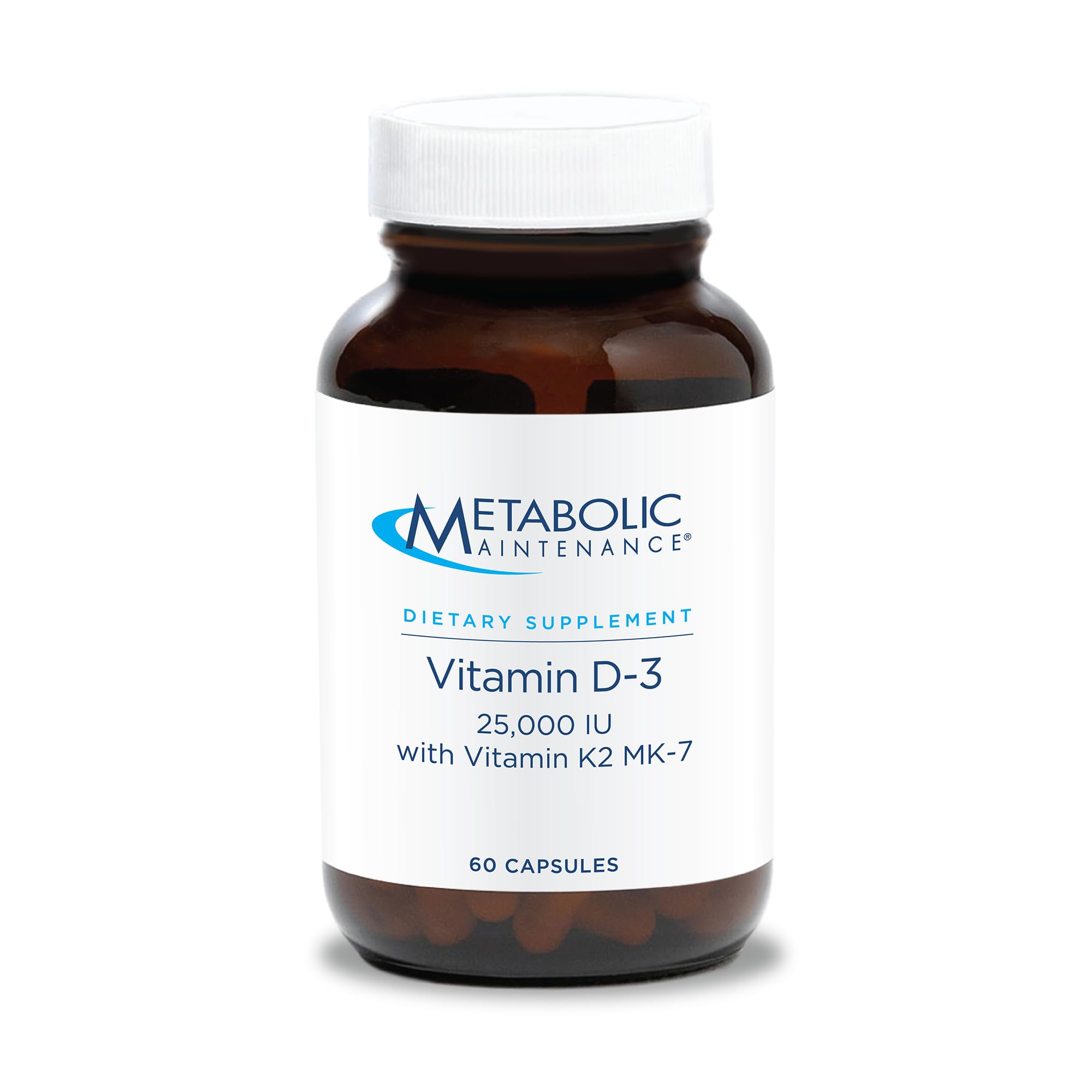 Metabolic Maintenance Vitamin D3 K2 bottle highlights high potency for bone support