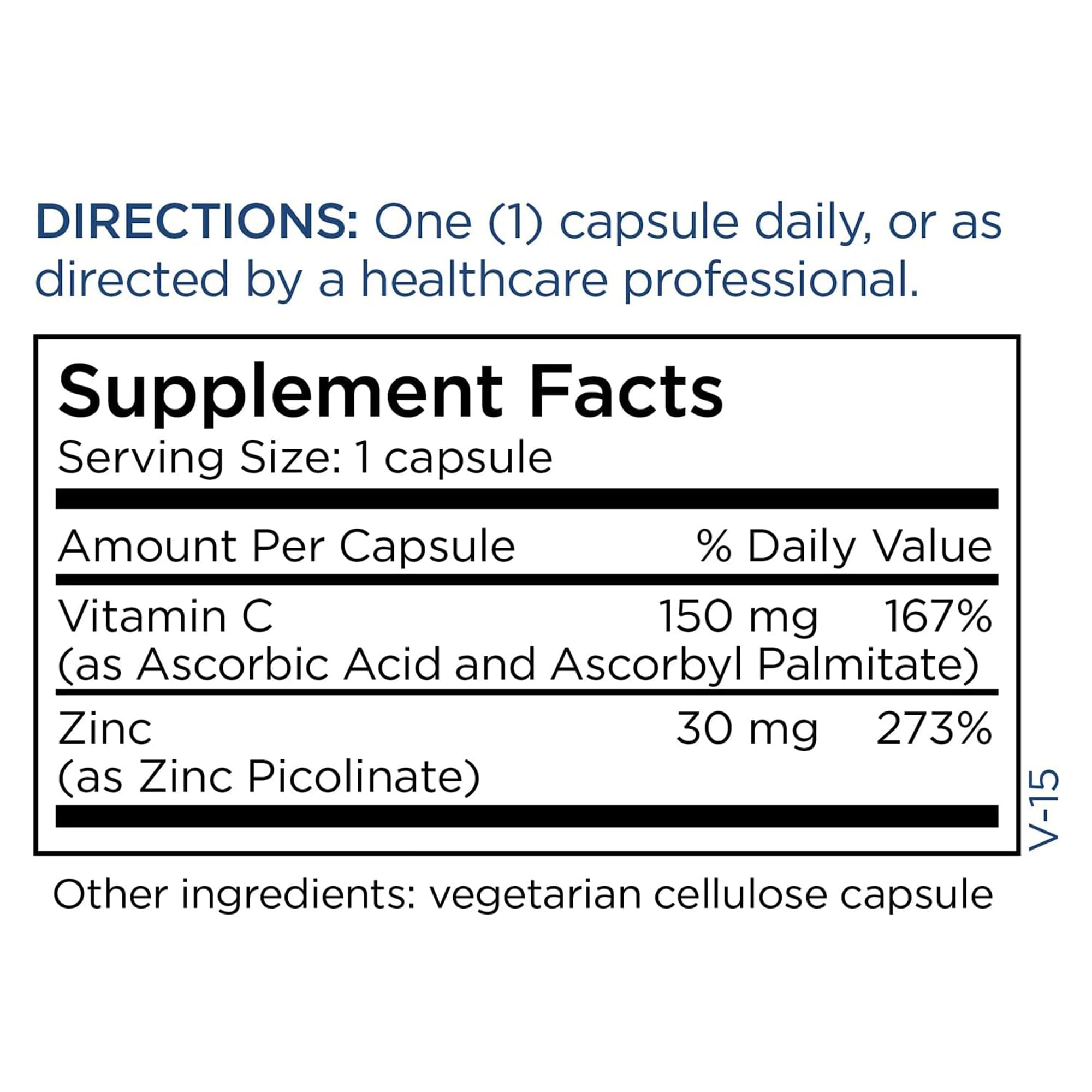Metabolic Maintenance Zinc Picolinate amber bottle packaging protects potency.