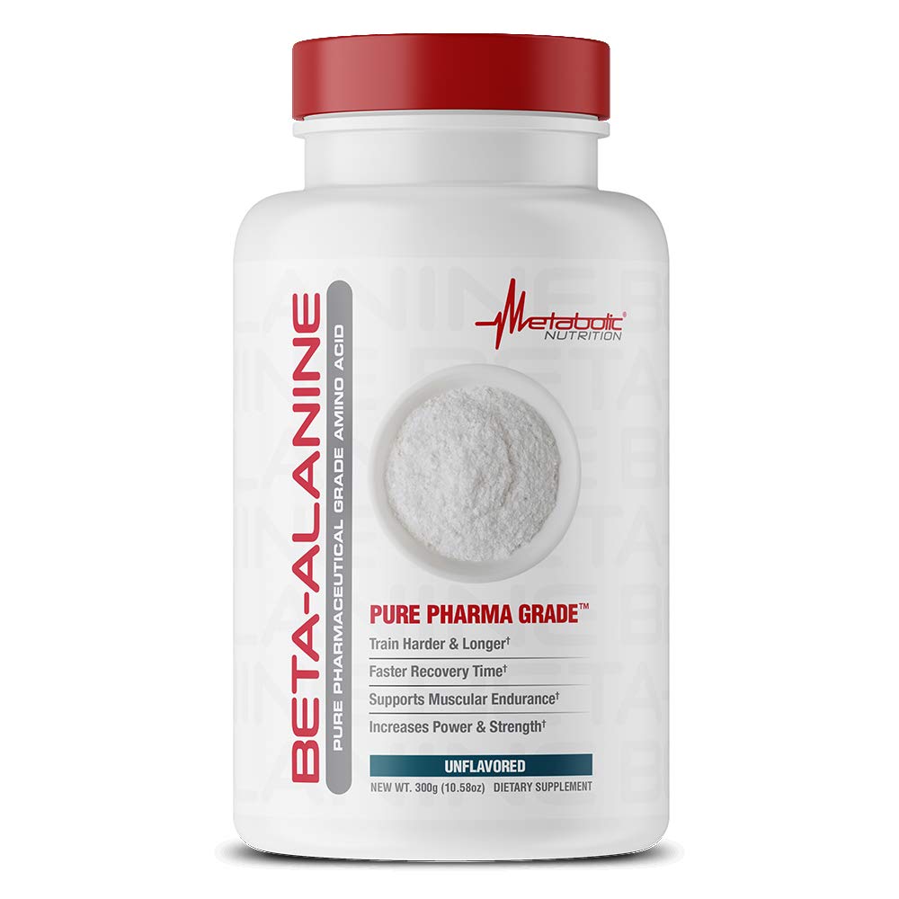 Metabolic Nutrition Beta-Alanine bottle ready for longer workouts and endurance.