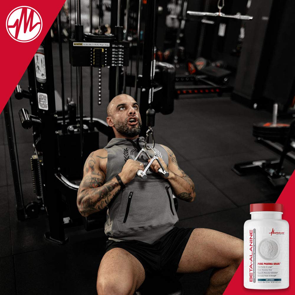 Metabolic Nutrition Beta-Alanine in-use shot for training sessions and recovery planning.