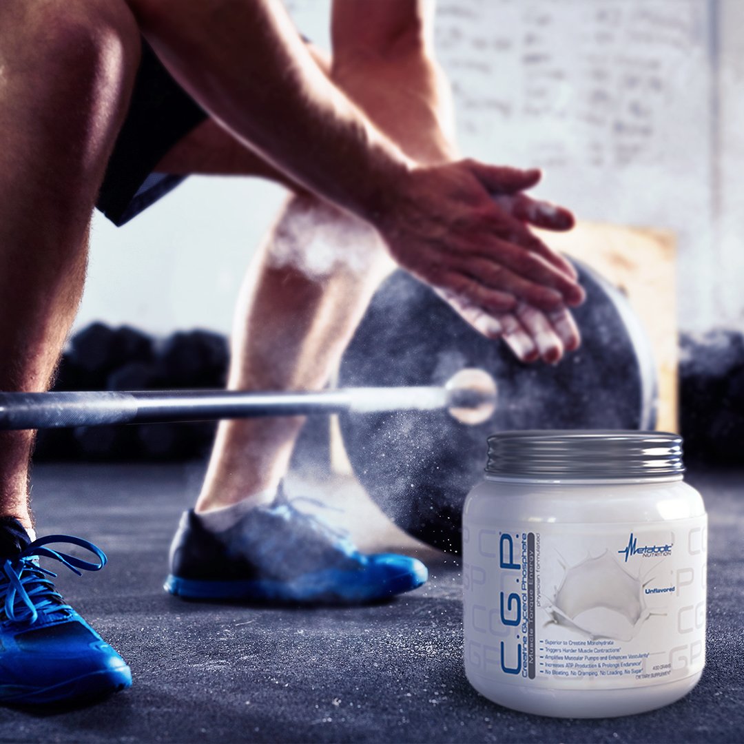 Metabolic Nutrition CGP container on shelf signals trust and convenience.
