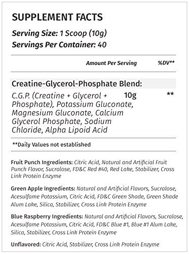 Metabolic Nutrition CGP powder close-up micronized creatine for smooth dissolution.