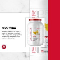Metabolic Nutrition ISO PWDR Peanut Butter Cookie shaker shows convenient mix after gym sessions.