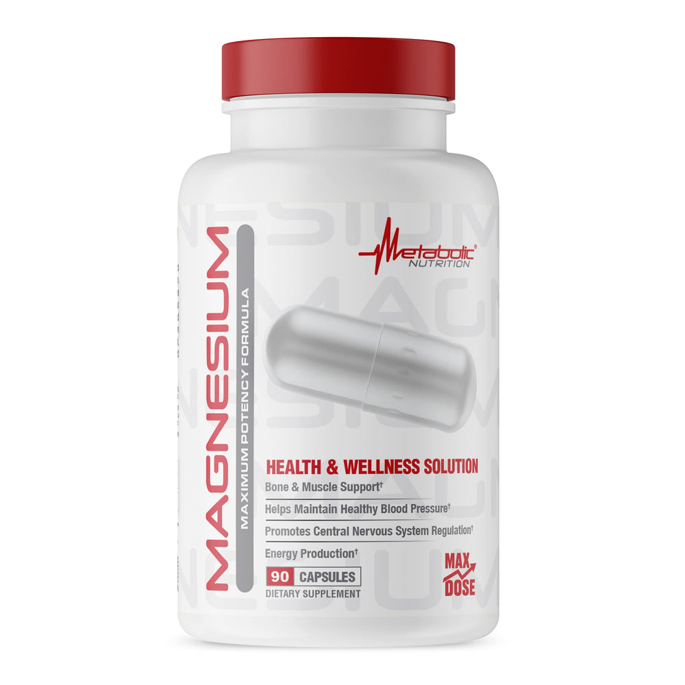 Metabolic Nutrition Magnesium bottle showing 650mg serving for daily mineral support