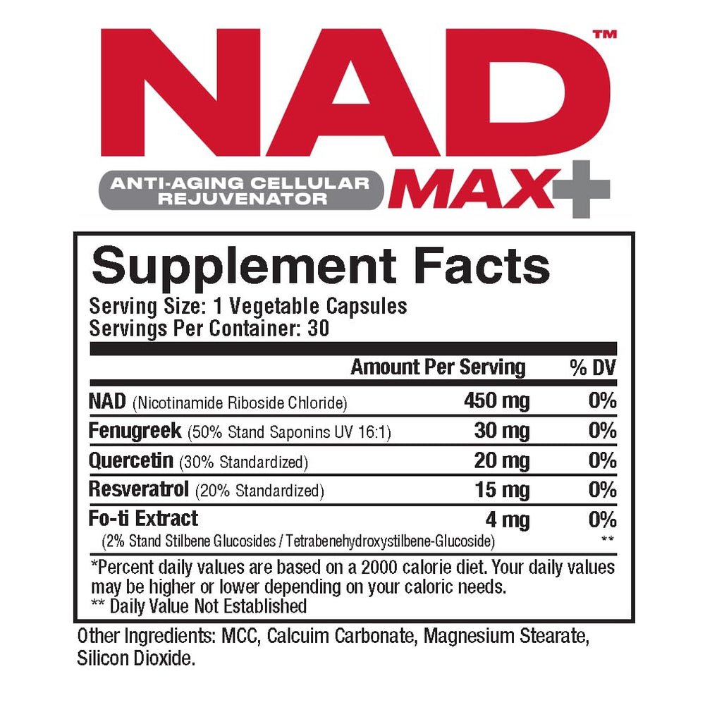 Metabolic Nutrition NAD MAX Plus+ capsules ready for daily use to boost NAD+ levels