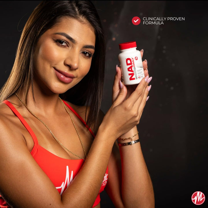 Metabolic Nutrition NAD MAX Plus+ label highlighting fenugreek, quercetin, resveratrol and Fo-ti