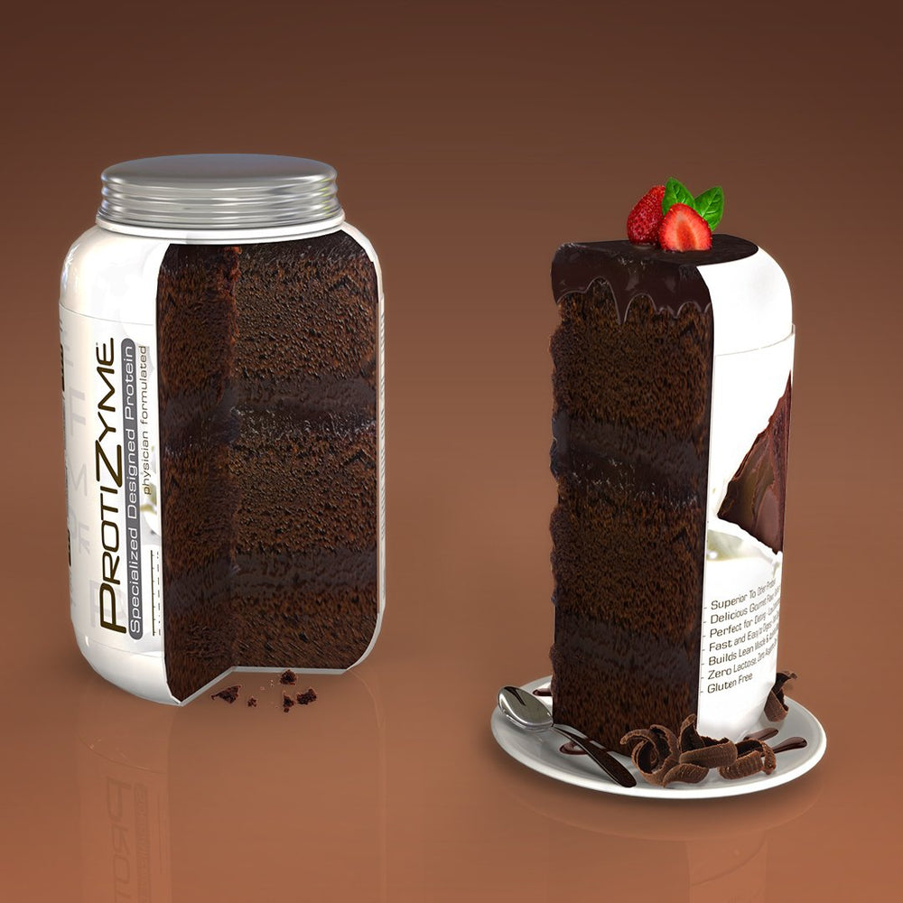 Chocolate cake flavor shake poured into glass looks rich and inviting