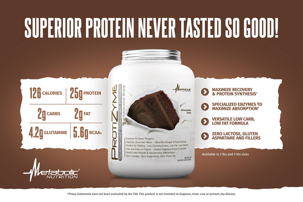 Protein scoop featuring Protizyme for precise 26g servings