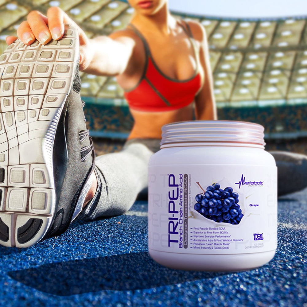 Athlete mixing TRIPEP during training for endurance and performance support.