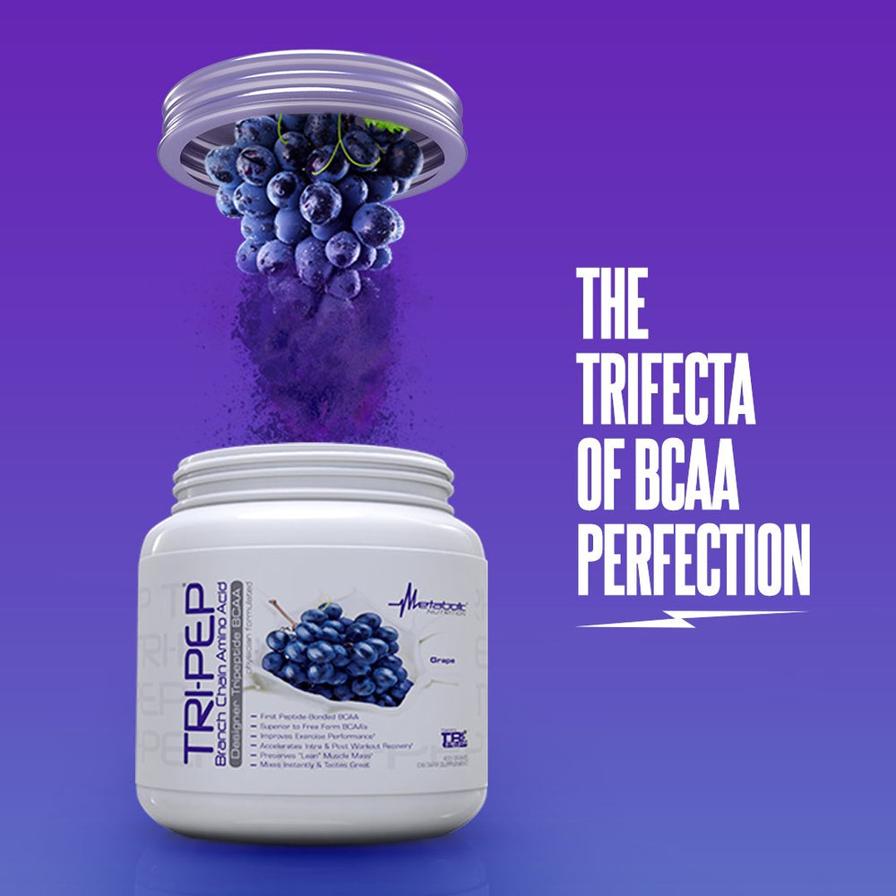 Metabolic Nutrition Tri-Pep powder dissolving in water for taste