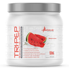 Metabolic Nutrition Tri-Pep watermelon powder poured into a shaker for recovery