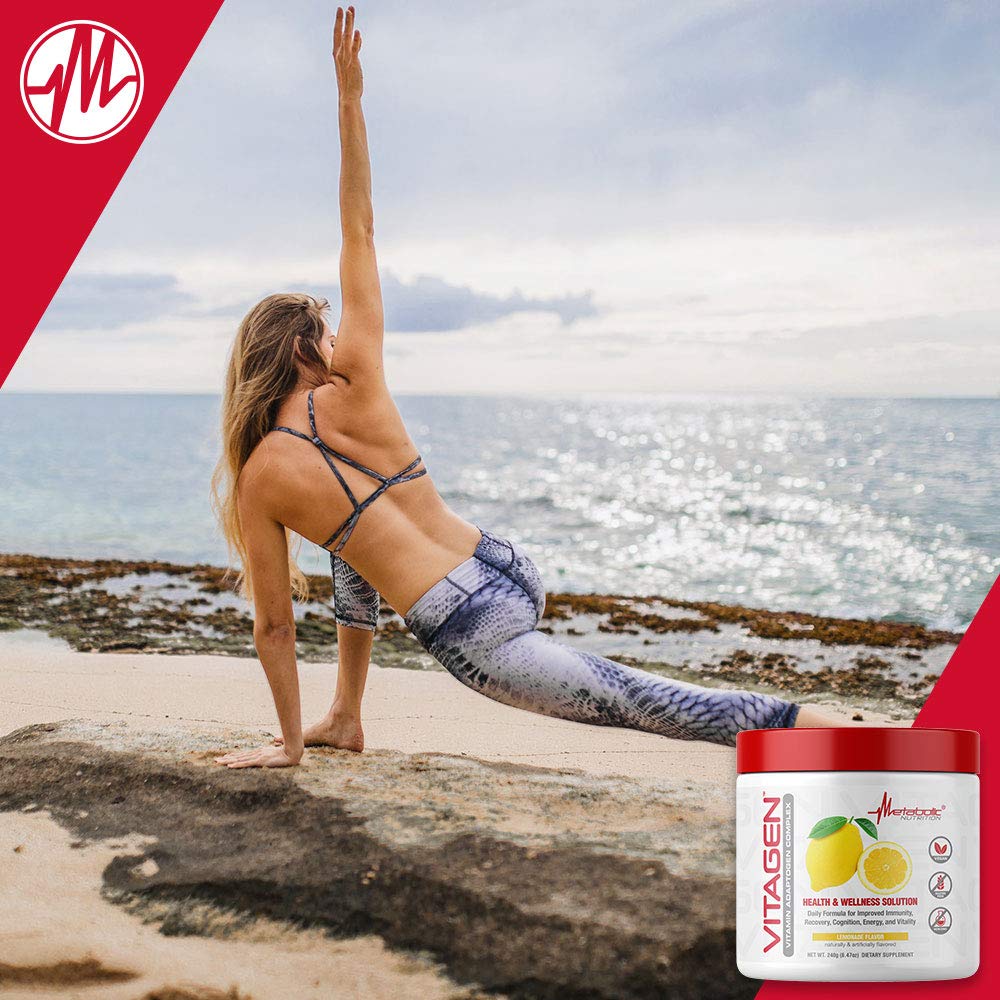 Vitagen on kitchen counter ready for post-workout moment.