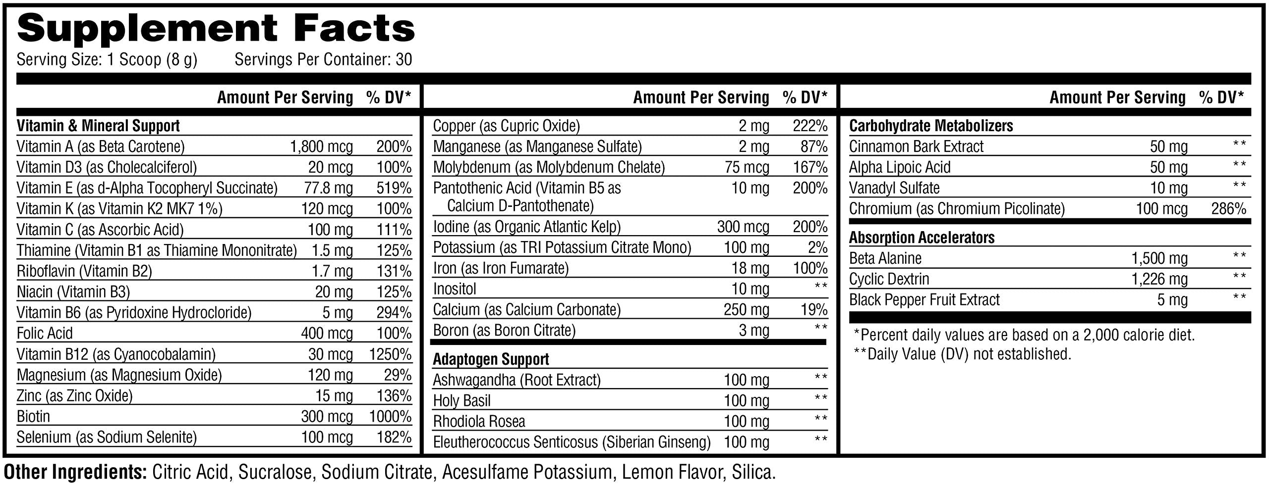Vitagen powder scoop shows easy, quick mixing for daily use.