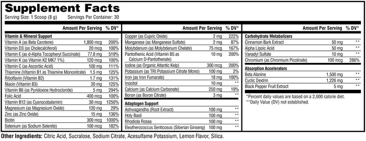 Vitagen powder scoop shows easy, quick mixing for daily use.