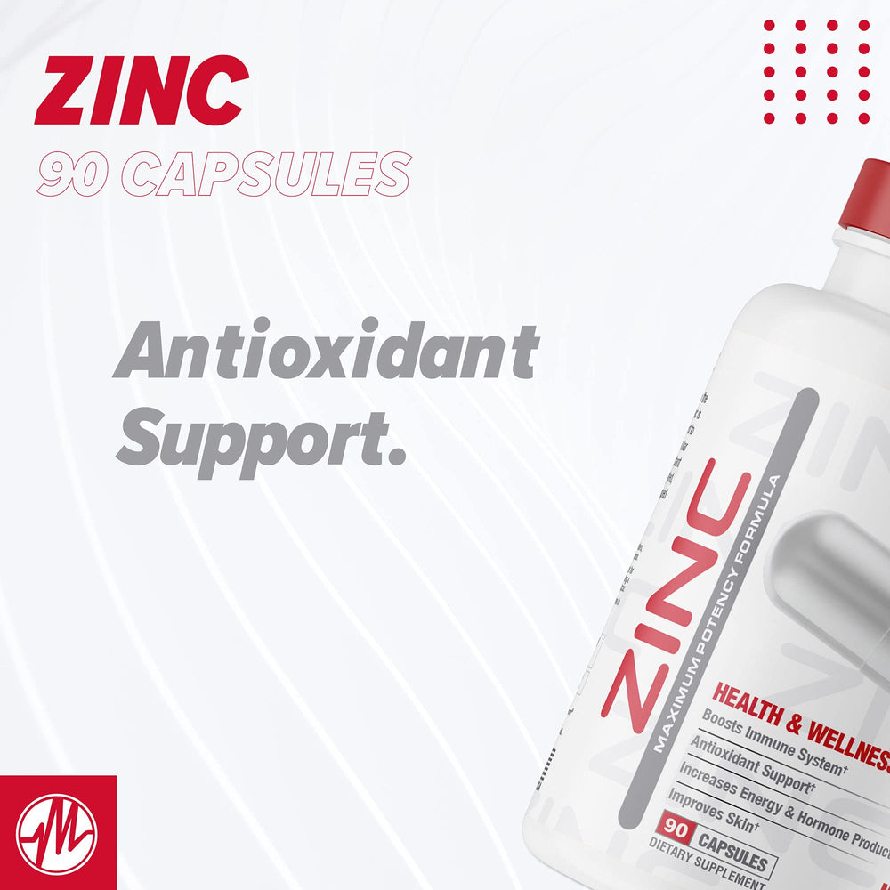 Metabolic Nutrition zinc 75mg on-shelf scene positions the product as immune-support option.