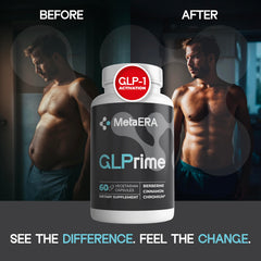 METAERA GLPrime spoon with capsules suggesting simple daily use.