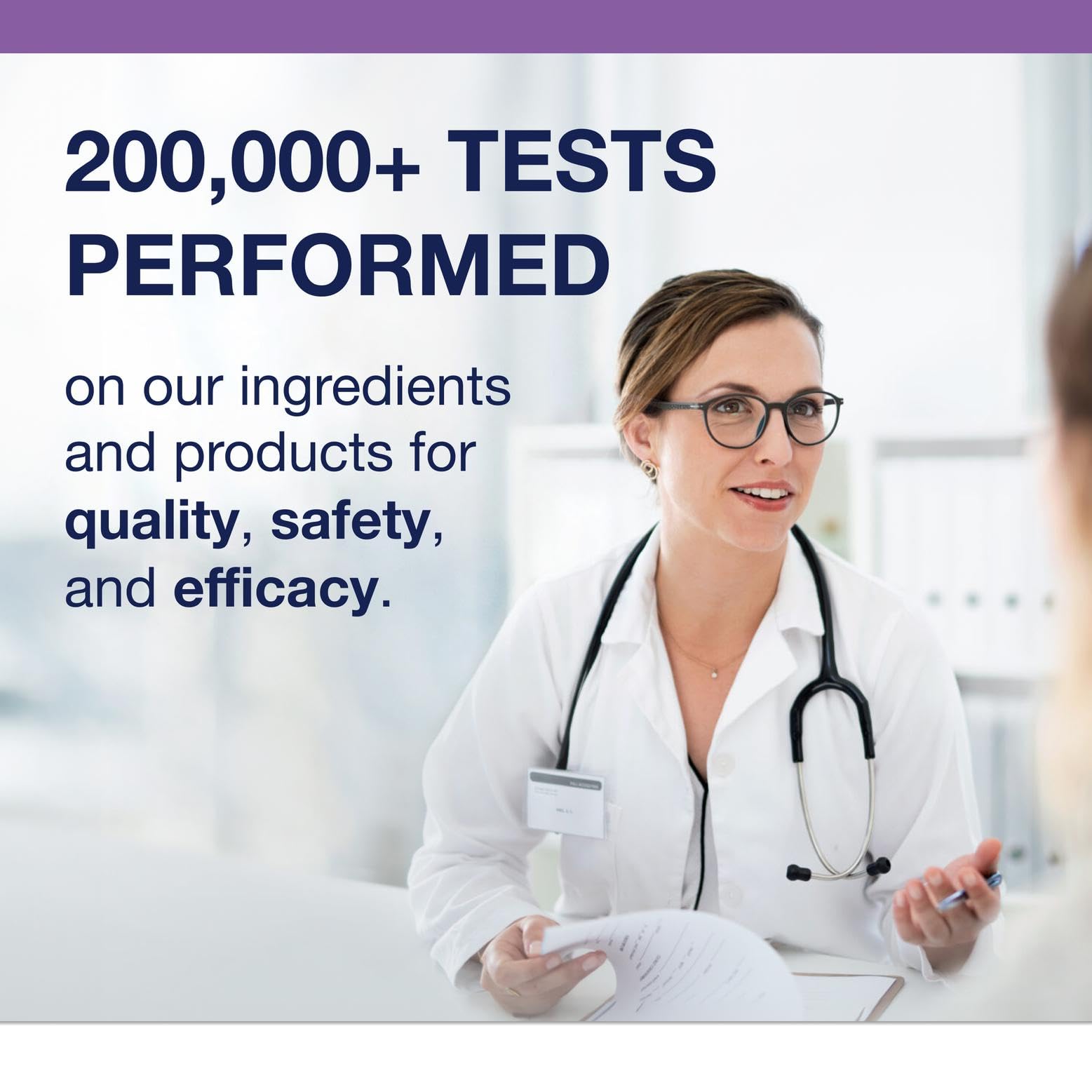 Metagenics Adrenogen GMP facility badge signals quality manufacturing and safety standards.