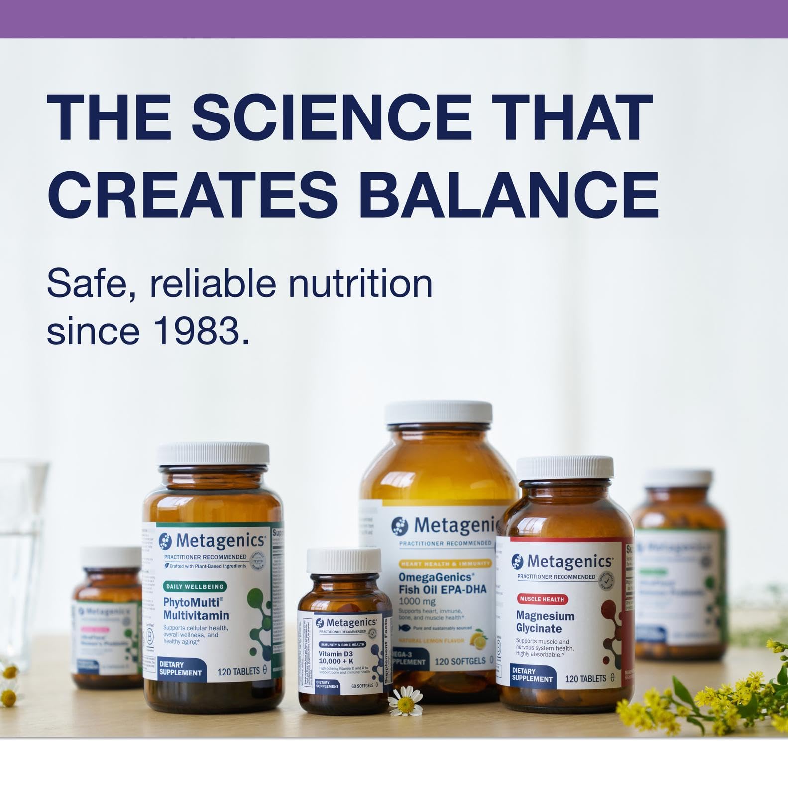 Metagenics Adrenogen vitamin B complex panel highlights energy metabolism support.