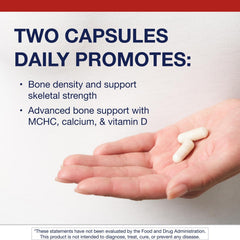 Metagenics Bone Builder Plus vitamin D3 dosage photo emphasizes 2000 IU support.