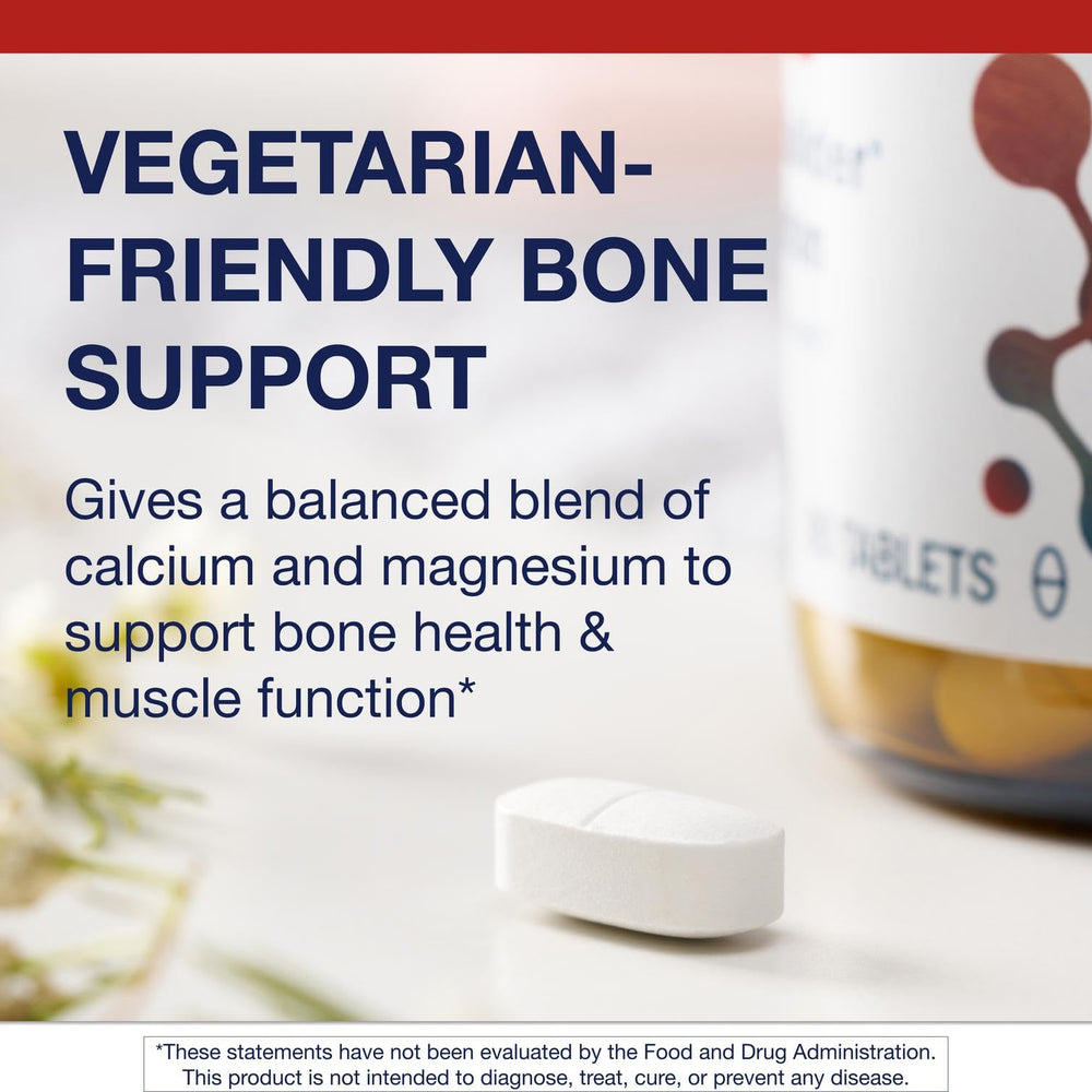 Metagenics Bone Builder Vegetarian non-GMO badge signaling clean plant-based minerals
