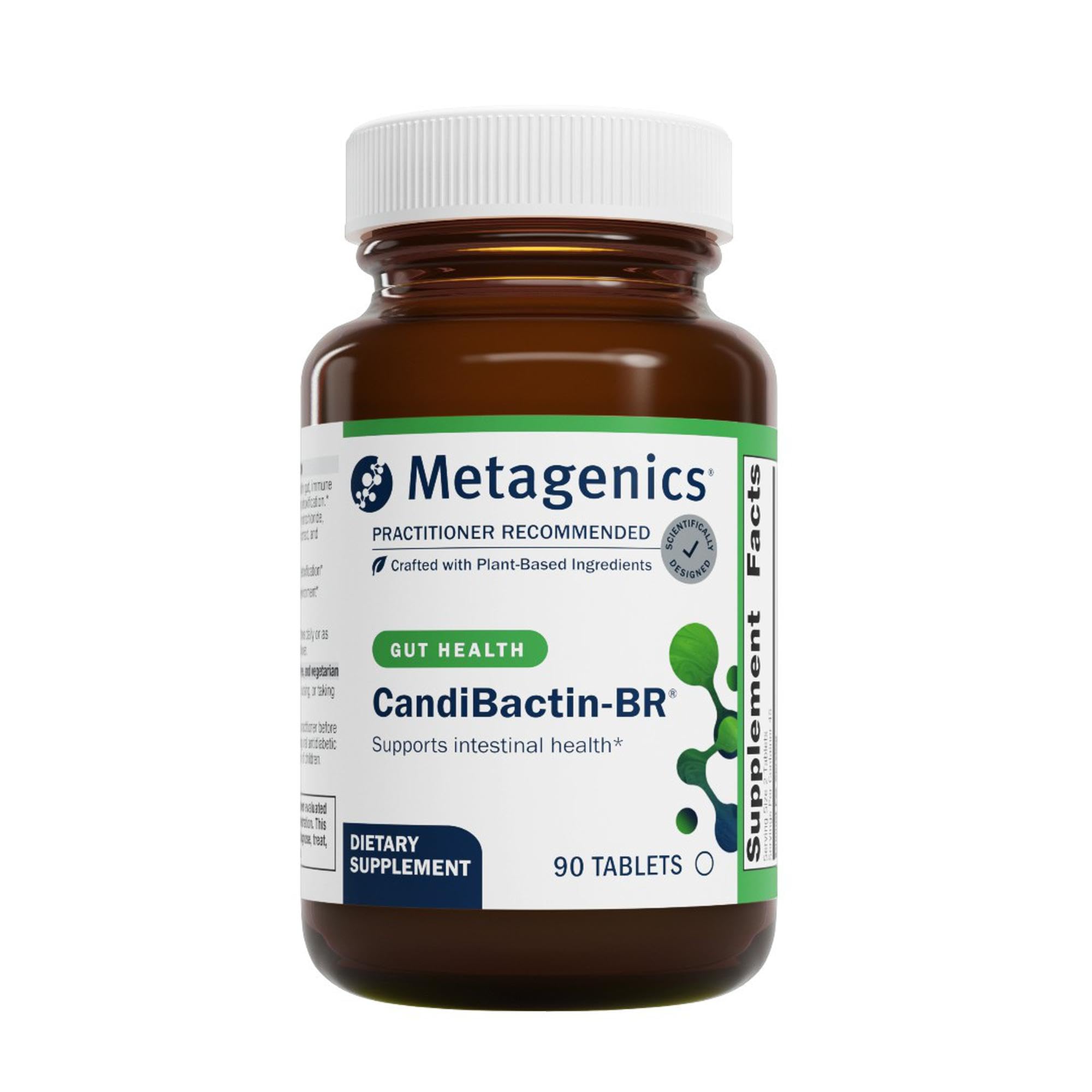 Metagenics Candibactin-BR berberine tablets for digestive balance.