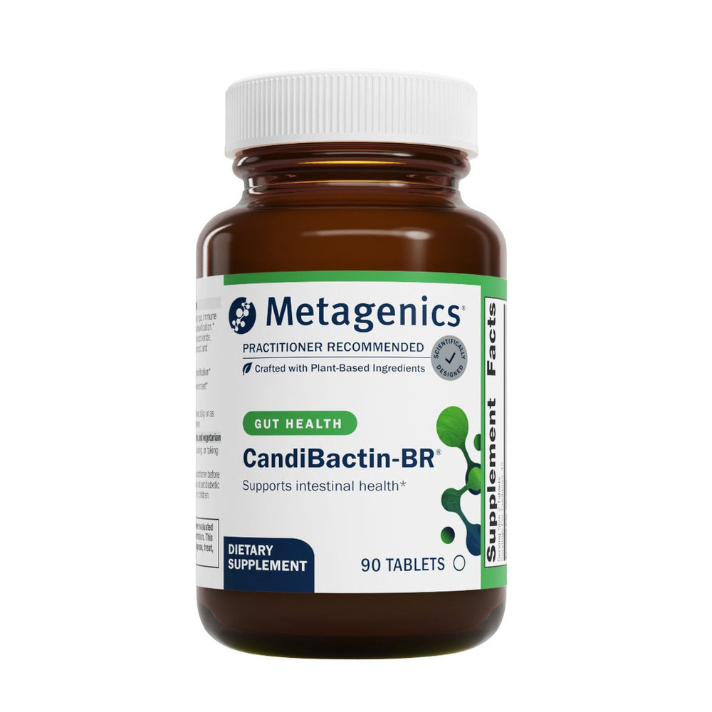 Metagenics Candibactin-BR berberine tablets for digestive balance.