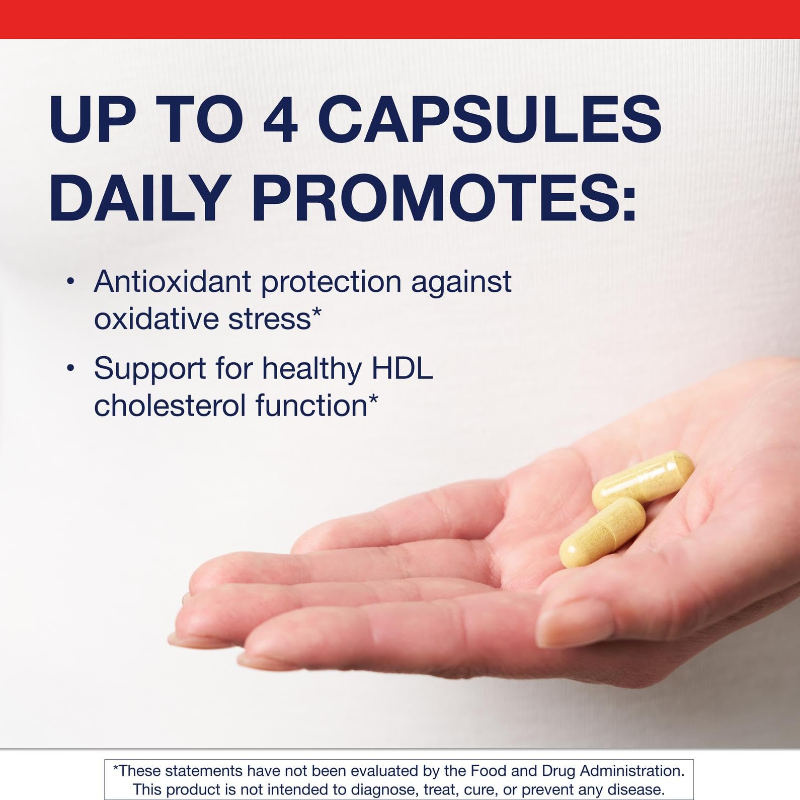 Metagenics CardioLux HDL pomegranate extract label emphasizes natural antioxidant intake