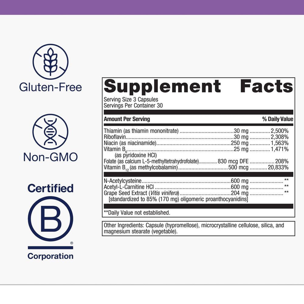 Metagenics Ceralin Forte capsules close-up for cognitive performance support.