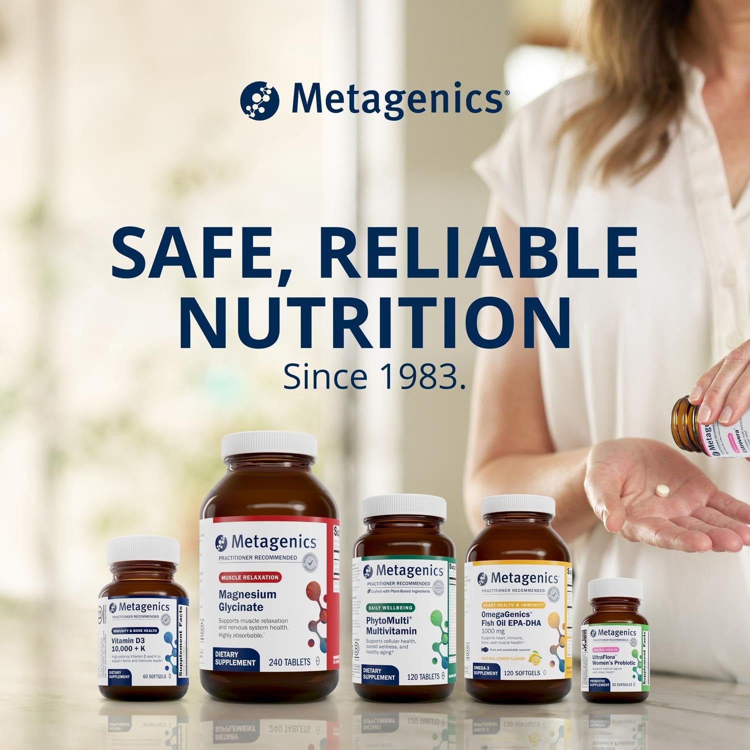 Metagenics Clear Change Daily Essentials third party testing seal and purity