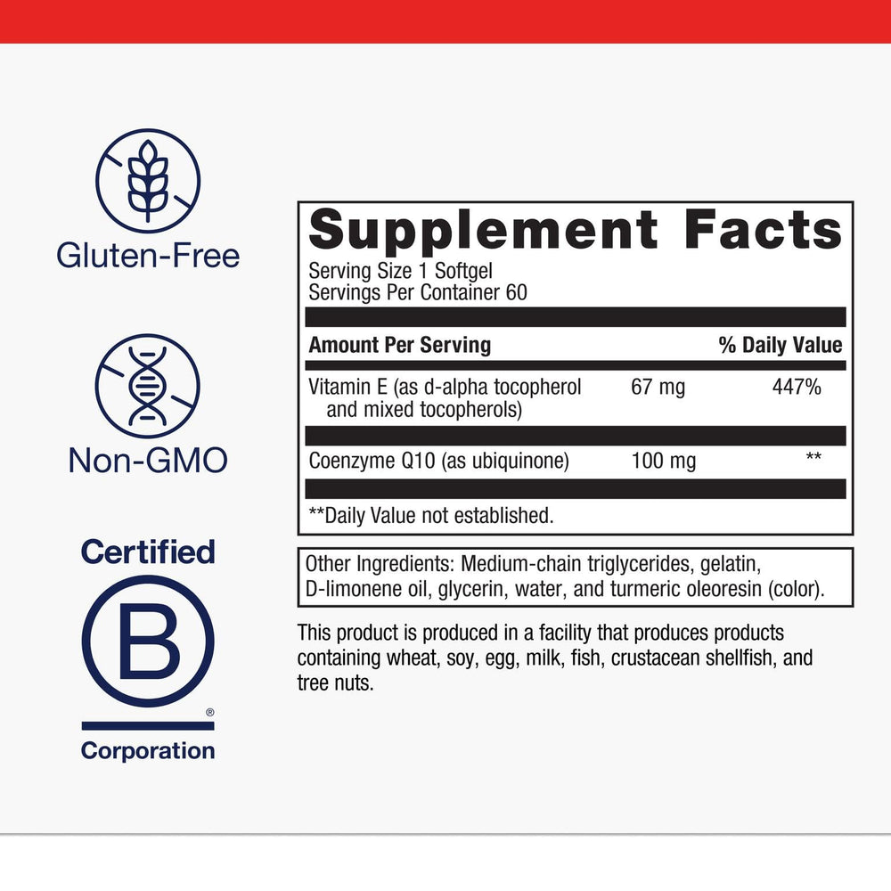 Close-up of Metagenics CoQ10 ST-100 softgels for energy production.