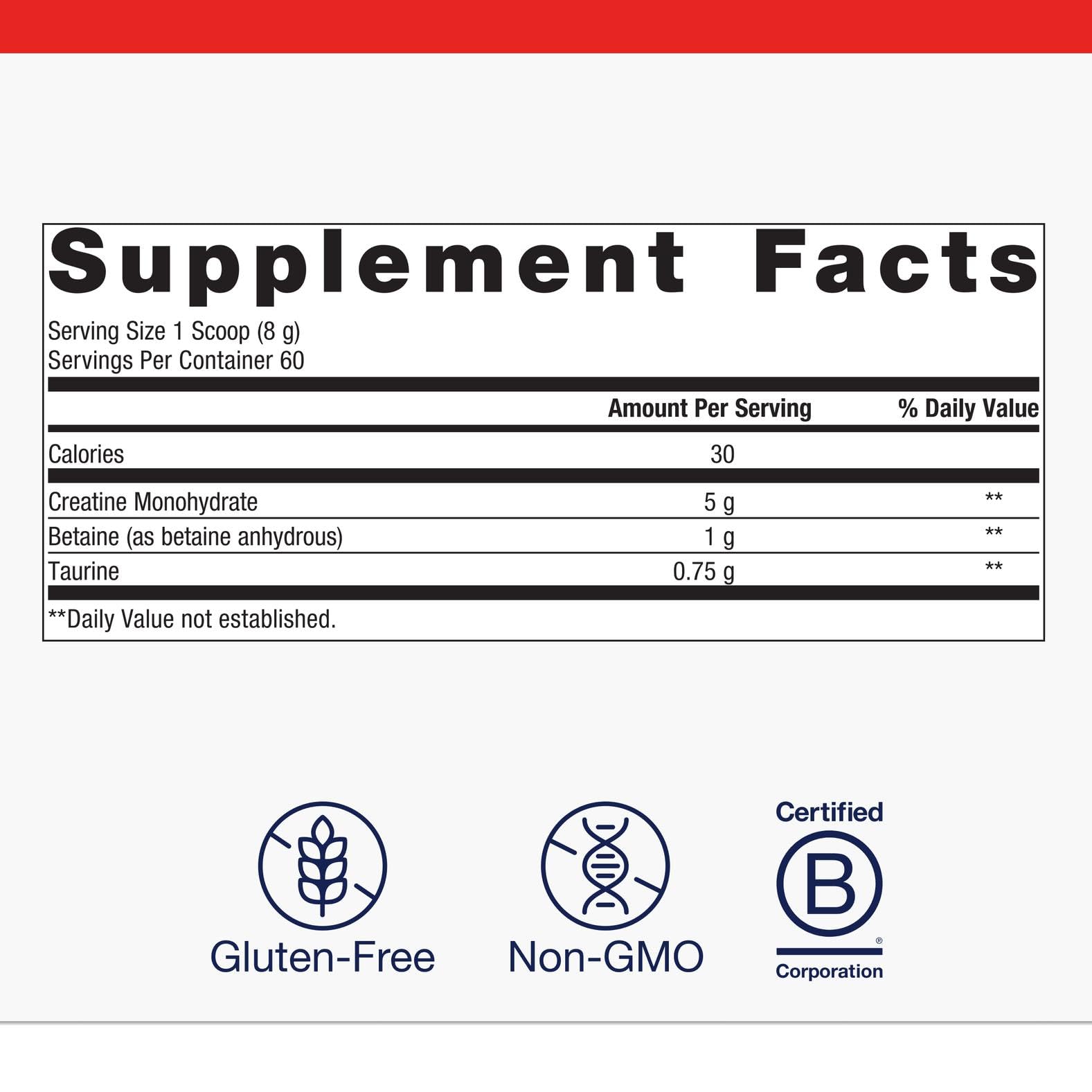 Metagenics Creatine UP scoop in glass showing easy mixing.