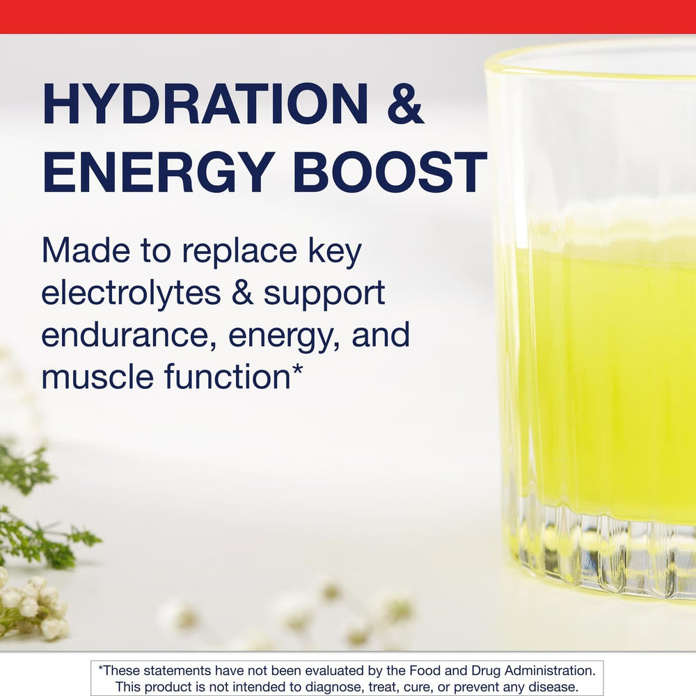 Glass showing Metagenics Endura lemonade dissolving for refreshing hydration after training