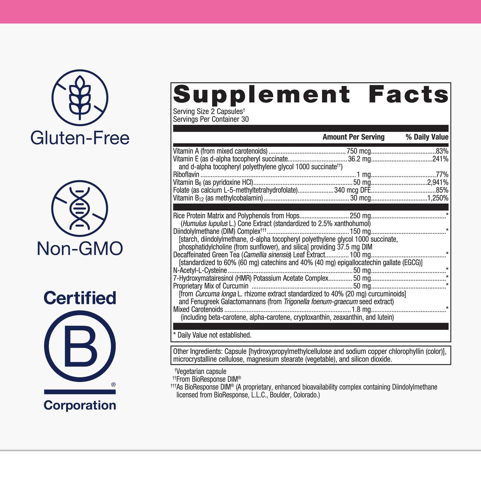 EstroFactors capsules close-up highlighting convenient daily women's health support