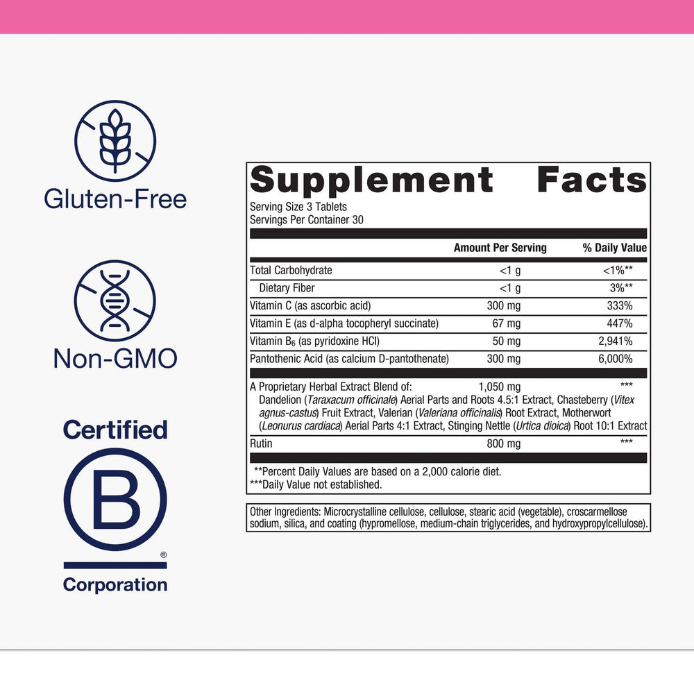 Metagenics Fem EstroPlex bottle side view highlighting label details for hormone balance