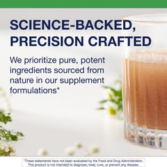 Metagenics G.I. Support arabinogalactan panel illustrating plant-based fiber for gut health