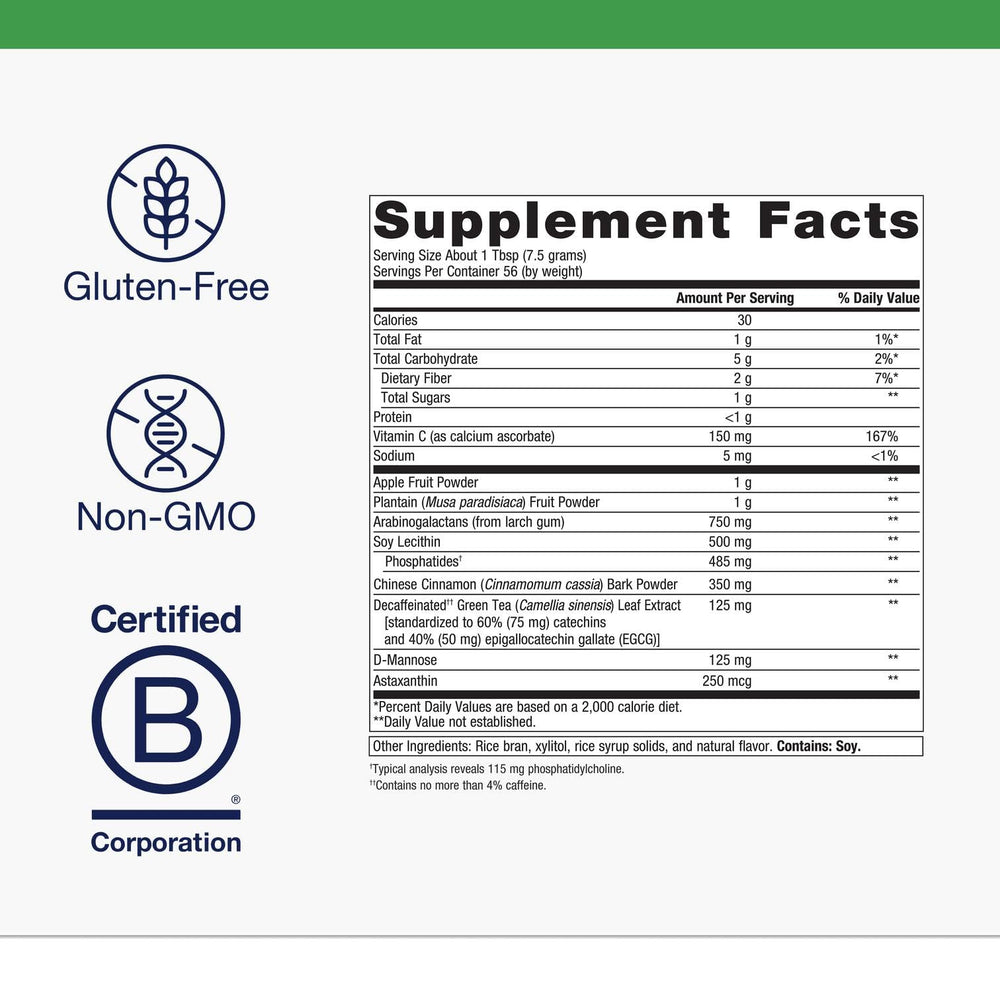 Metagenics G.I. Support prepared drink in glass showing daily use