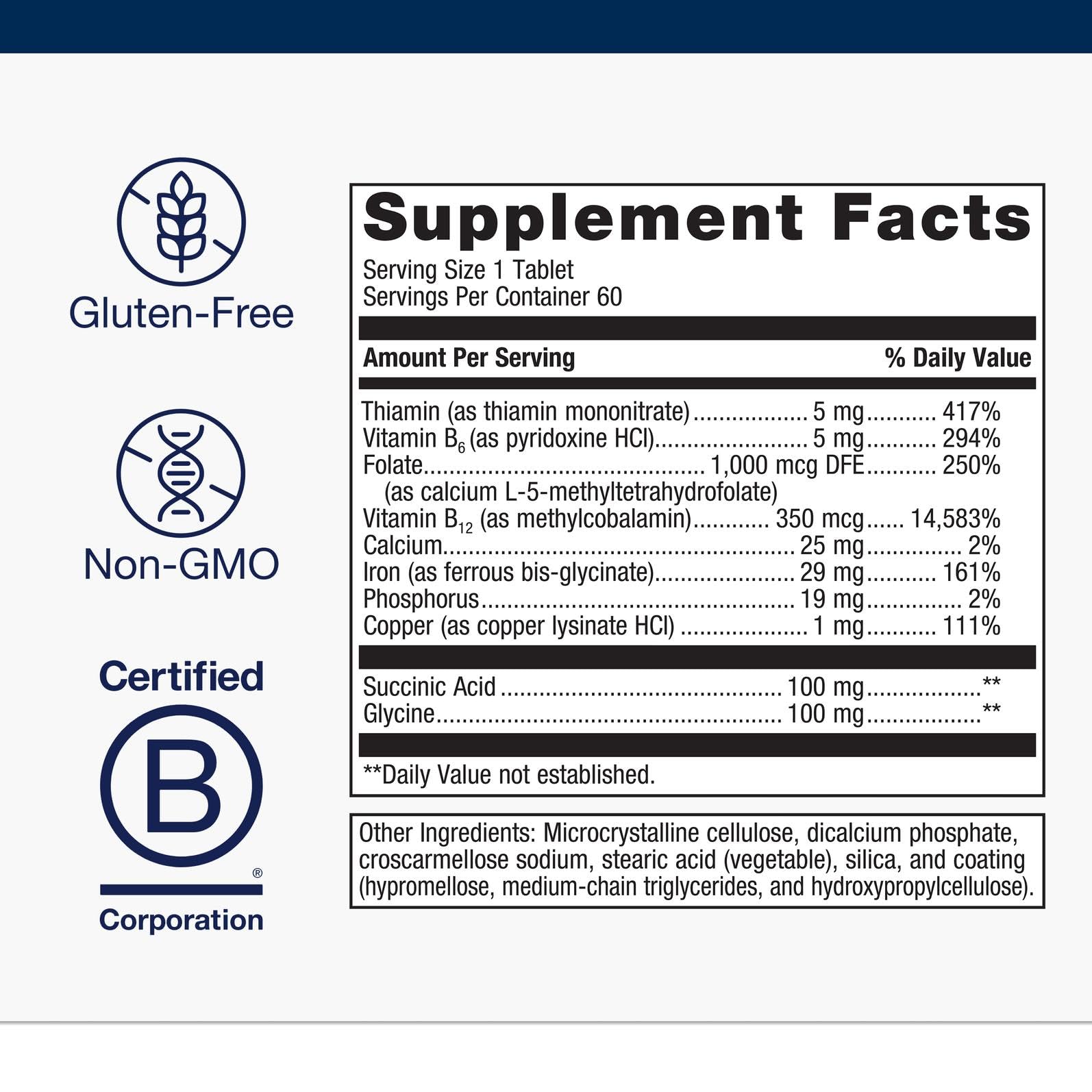 Metagenics Hemagenics bottle close-up highlights a clean label