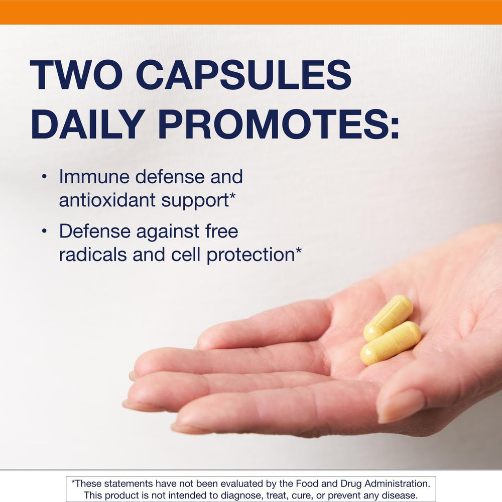 Metagenics Immune Active label nutrients closeup emphasizing vitamin C and zinc