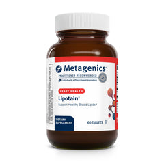 Metagenics Lipotain bottle front showing non flush niacin for heart health
