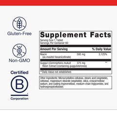Metagenics Lipotain tablets close-up highlighting guggul extract for lipid support
