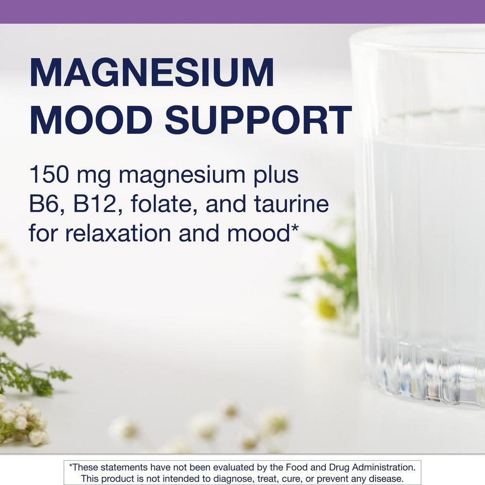 Dissolving powder in a glass of water for a quick, drug-free calm routine.