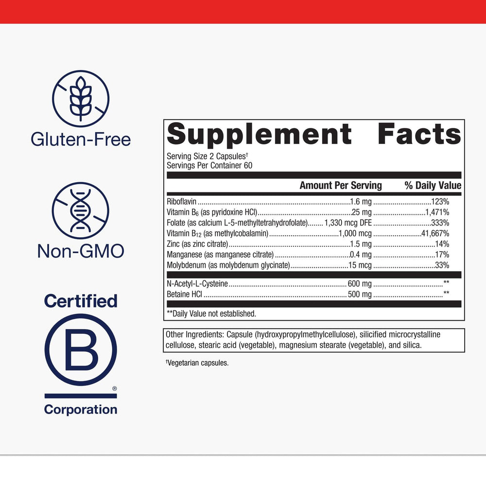 Metagenics MethylCare capsules closeup shows capsules and label details for bioactive folate.