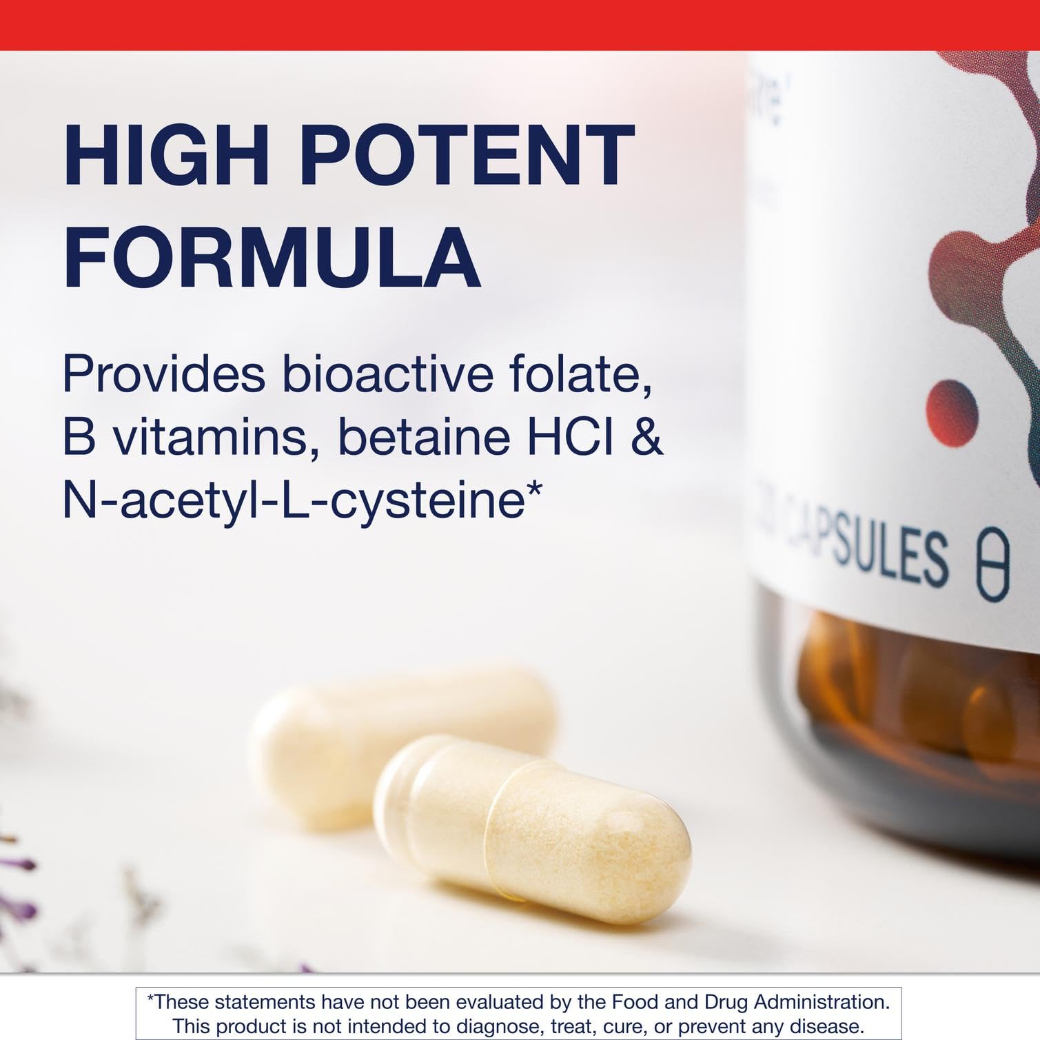 Metagenics MethylCare ingredient folate L-5-MTHF visualization emphasizes active methylation support.